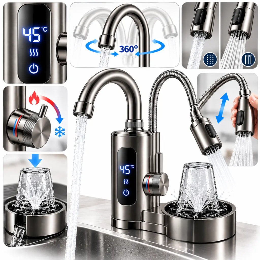ThermoTap montaggio semplice senza idraulico per doccia cucina e secondo bagno