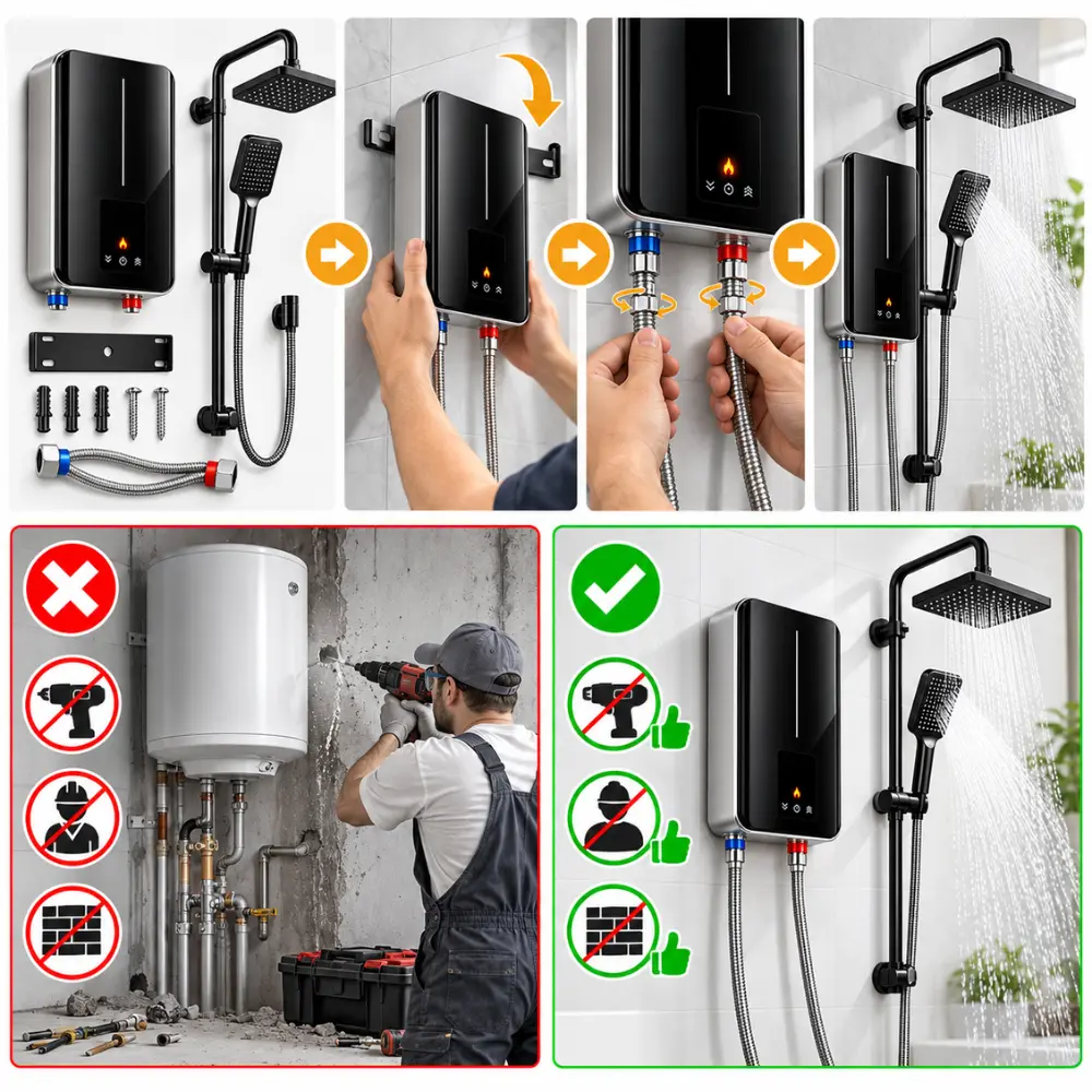 ThermoPulse-Montage in 4 Schritten: kein Installateur, keine Bohrarbeiten